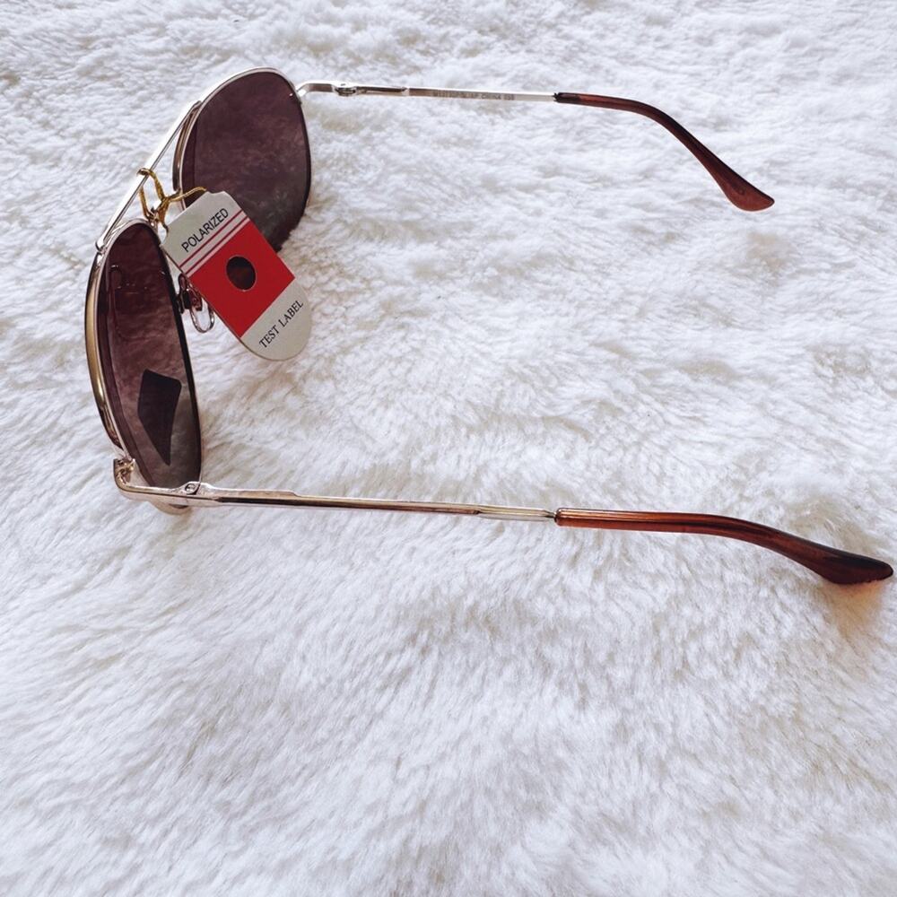 Freya Brown Polarized Aviator Sunglasses - Picture 9 of 14